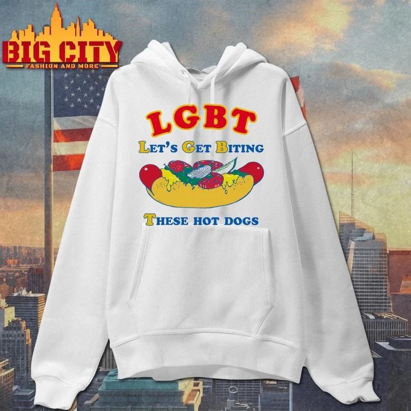 LGBT Let’s Get Biting These Hot Dogs Funny Shirt