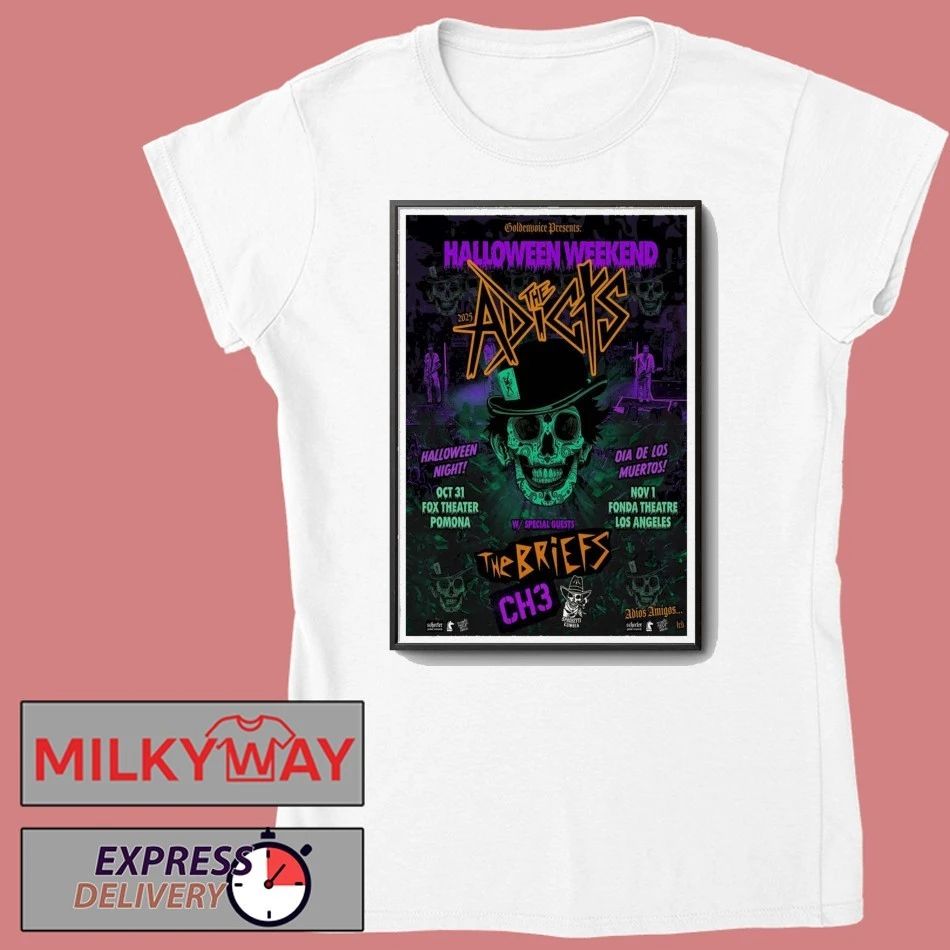 The Adicts Two Nights Halloween Horror Show Southern California Poster shirt