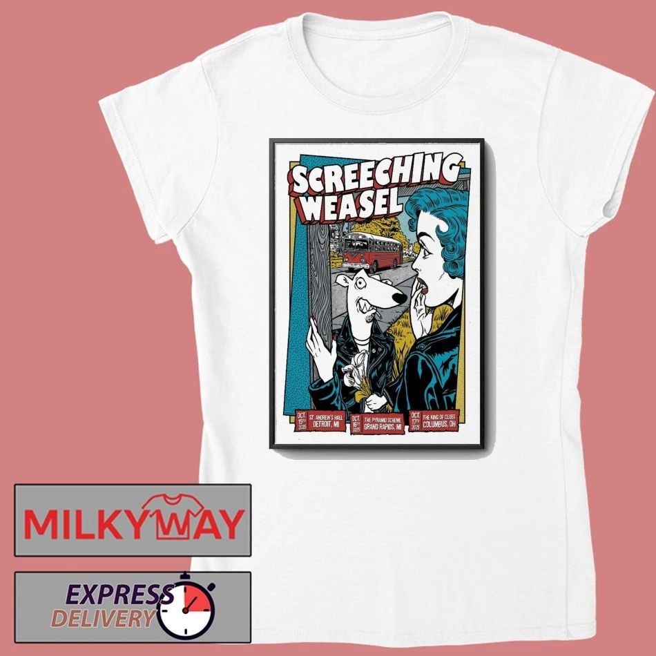 Screeching Weasel The King of Clubs, Columbus, OH Oct 17, 2025 Poster shirt