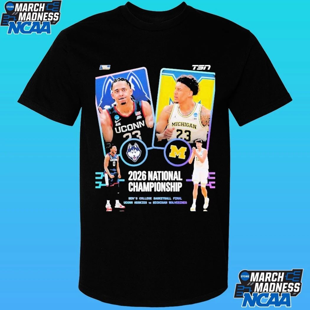 Uconn Huskies Vs Michigan Wolverines Men’s Basketball 2026 NCAA National Championship Head To Head Shirt