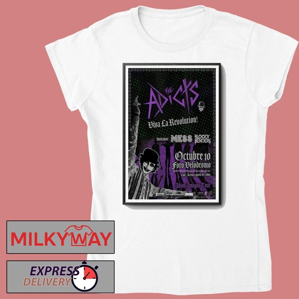 The Adicts Adios Amigos Tour Mexico Oct 10 2025 Poster shirt