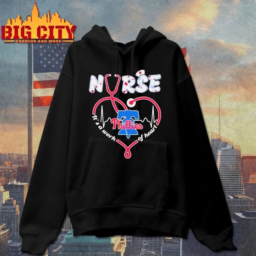 Philadelphia Phillies Nurse It’s A Work Of Heart Stethoscope Graphic Shirt