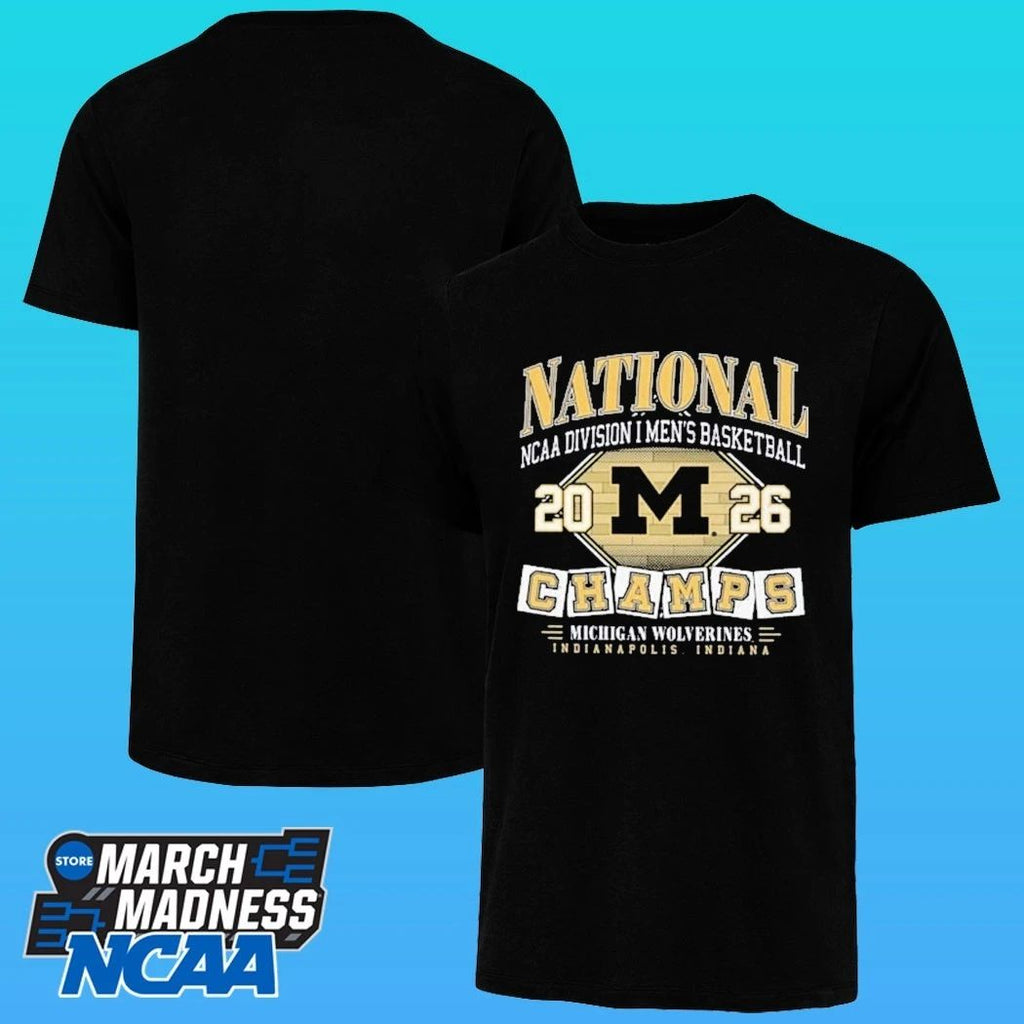 Michigan Wolverines 2026 Men’s Basketball National Champions Hardwood Shirt