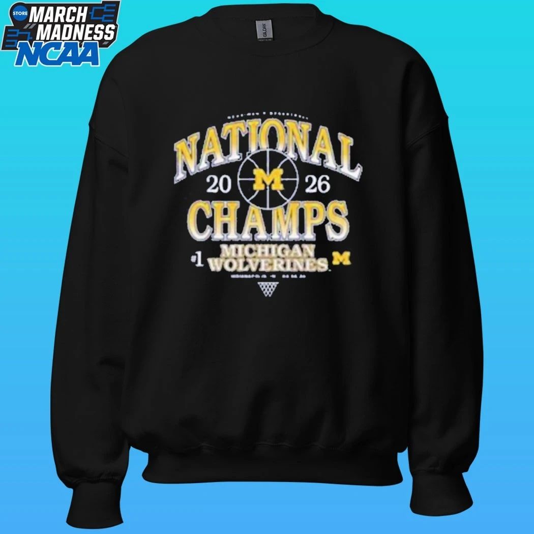 Michigan Wolverines #1 Men’s Basketball National Championship 2026 Shirt