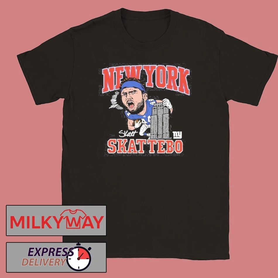 New York Giants Cam Skattebo Homage Royal Caricature Shirt