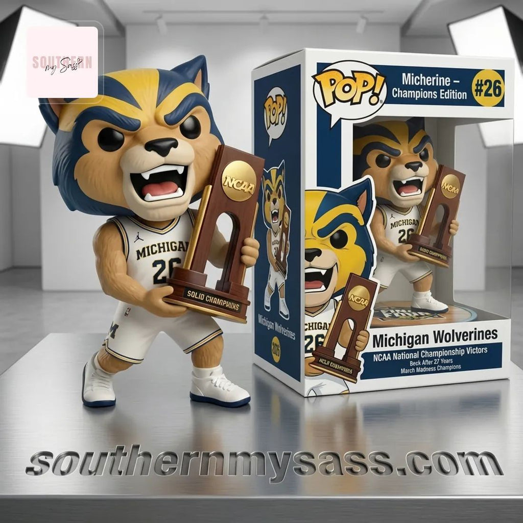 Michigan Wolverines 2026 NCAA National Champions Pop Figure Doll