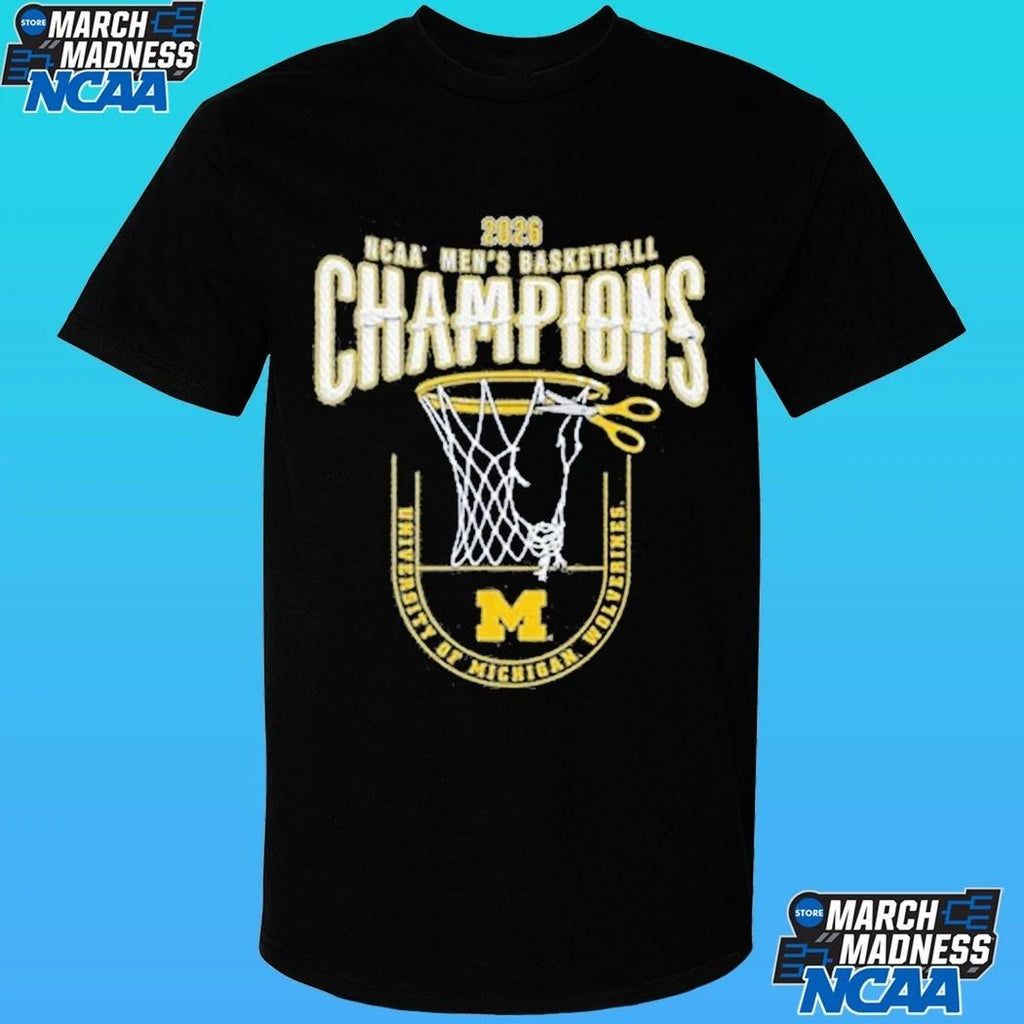Michigan Wolverines 2026 Men’s Basketball National Champions Net Shirt