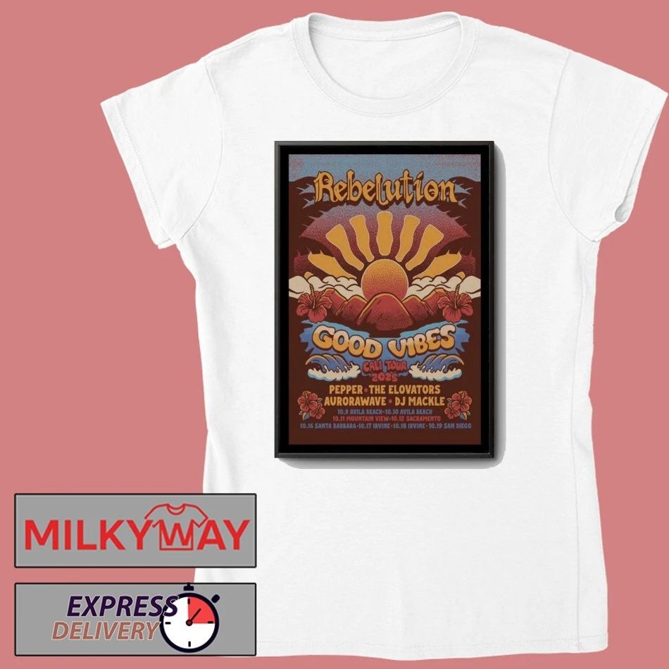 Poster Rebelution 2025 Good Vibes Cali Tour shirt