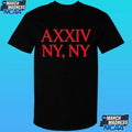 Roman Numerals Axxiv Ny Ny Shirt