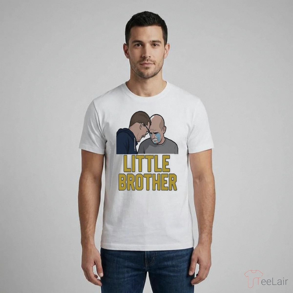 Michigan Wolverines Vs Uconn Huskies Dusty May And Dan Hurley Funny Little Brother Crying Shirt