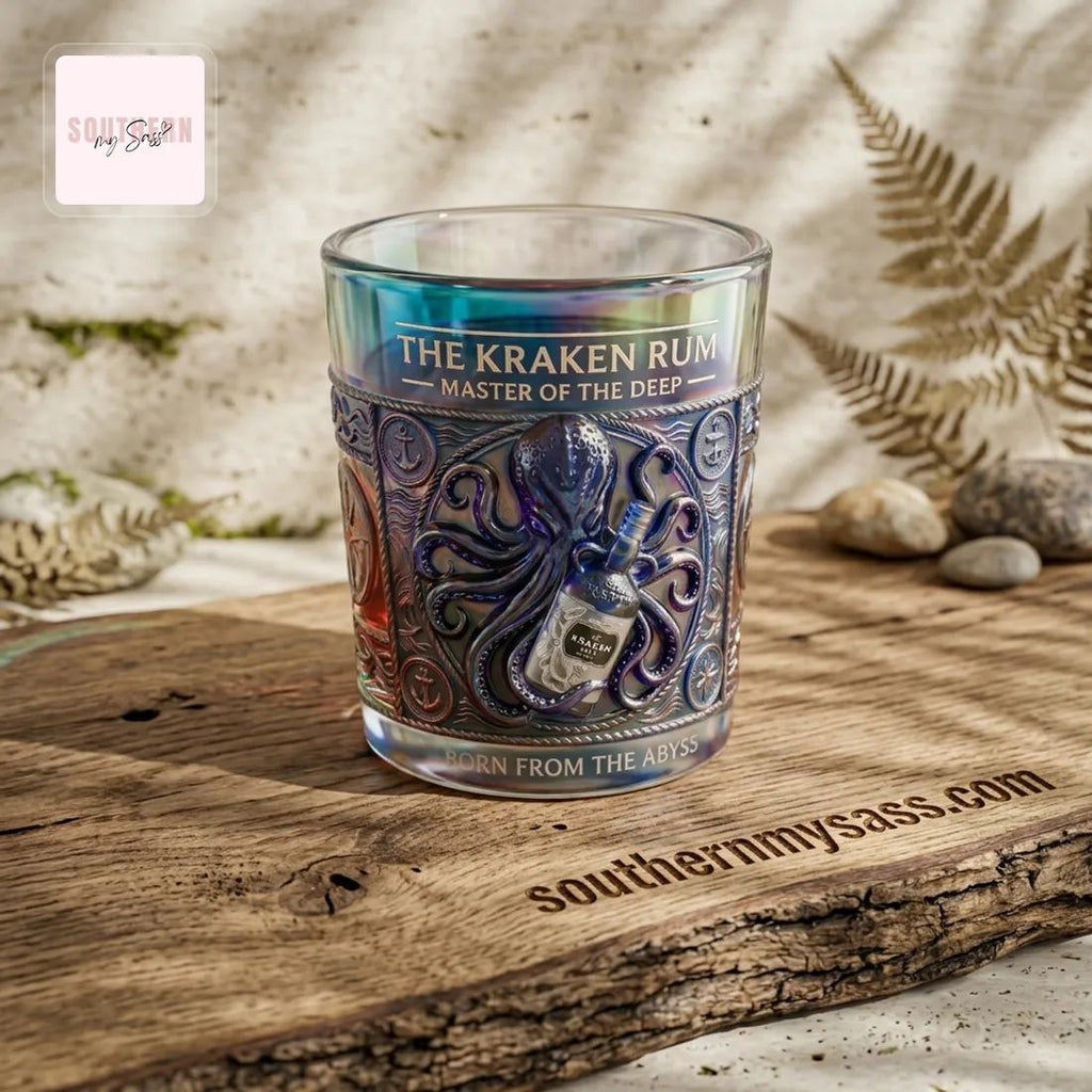 The Kraken Rum Master of the Deep 3D Embossed Premium Whiskey Glass