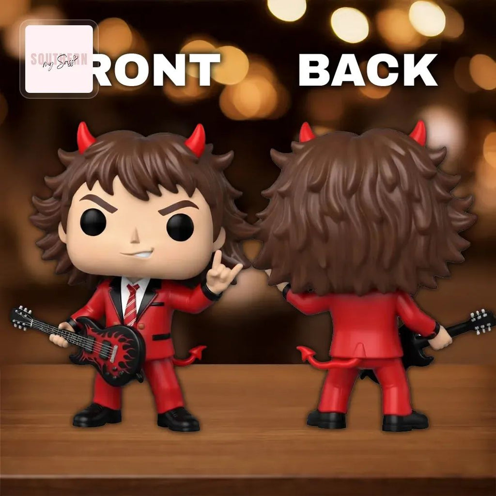 AC/DC Angus Young Funko Pop 53rd Edition Devil Outfit Vinyl Pop Figure Doll