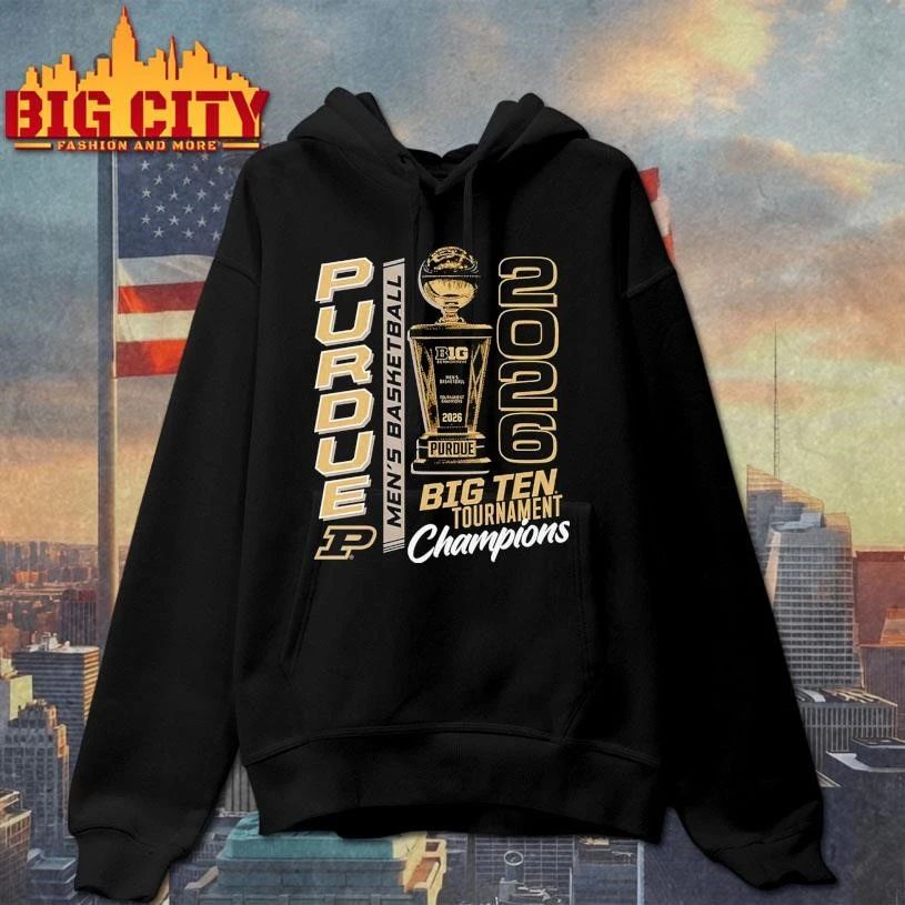 Purdue Boilermakers Men’s Basketball 2026 Big Ten Tournament Champions Trophy Shirt