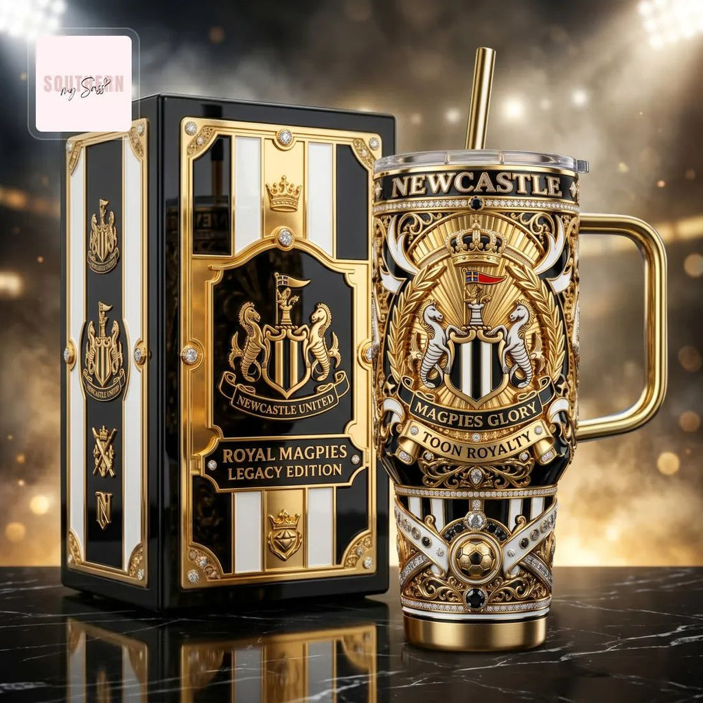 Newcastle United Royal Magpies Luxury 40oz Insulated Tumbler With Handle