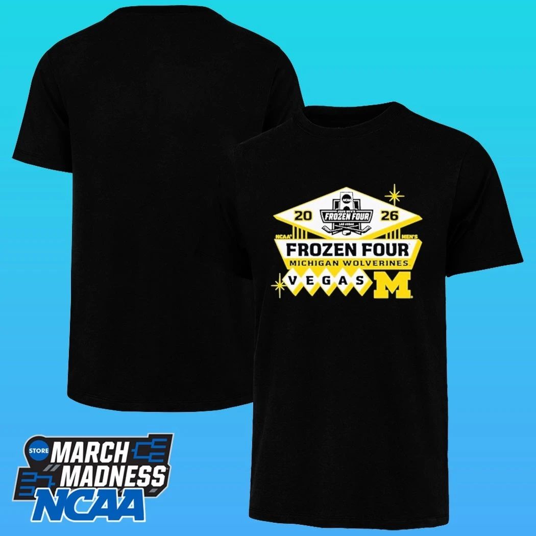 Michigan Wolverines Men’s Hockey Frozen Four Vegas 2026 Shirt