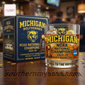 Michigan Wolverines 2025-26 NCAA Men’s Basketball National Champions Commemorative Whiskey Glass