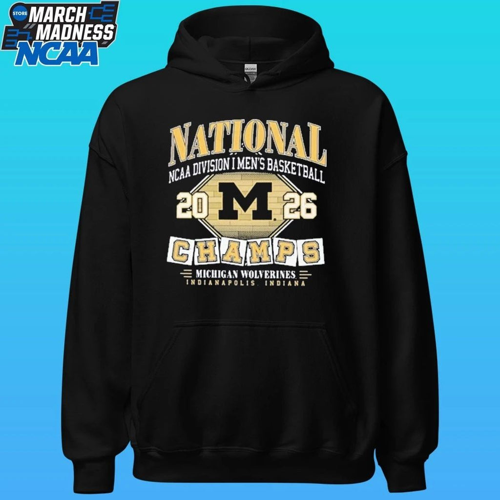Michigan Wolverines 2026 Men’s Basketball National Champions Hardwood Shirt