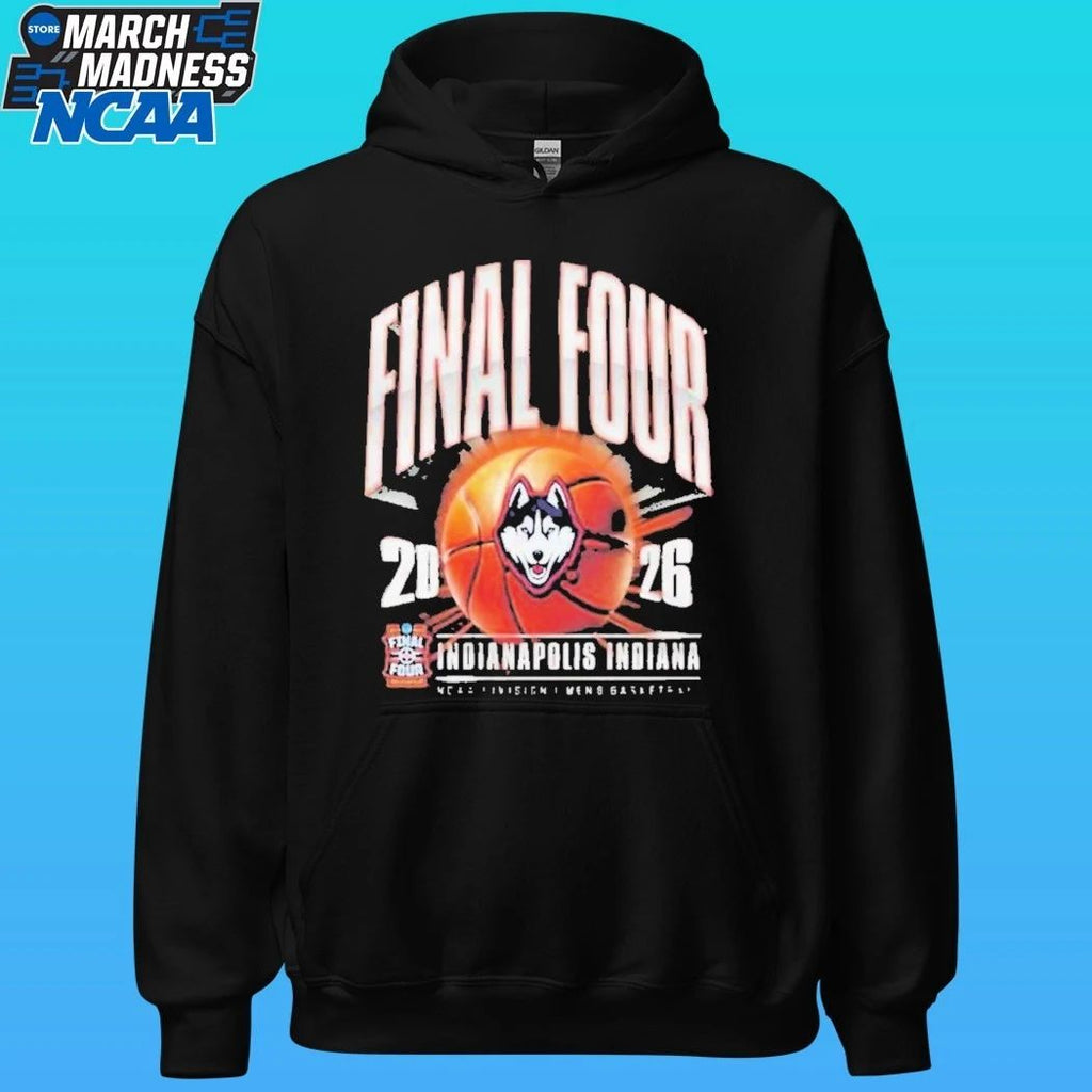 Uconn Huskies Men’s Basketball 2026 Ncaa D1 Tournament Final Four Indiana Shirt