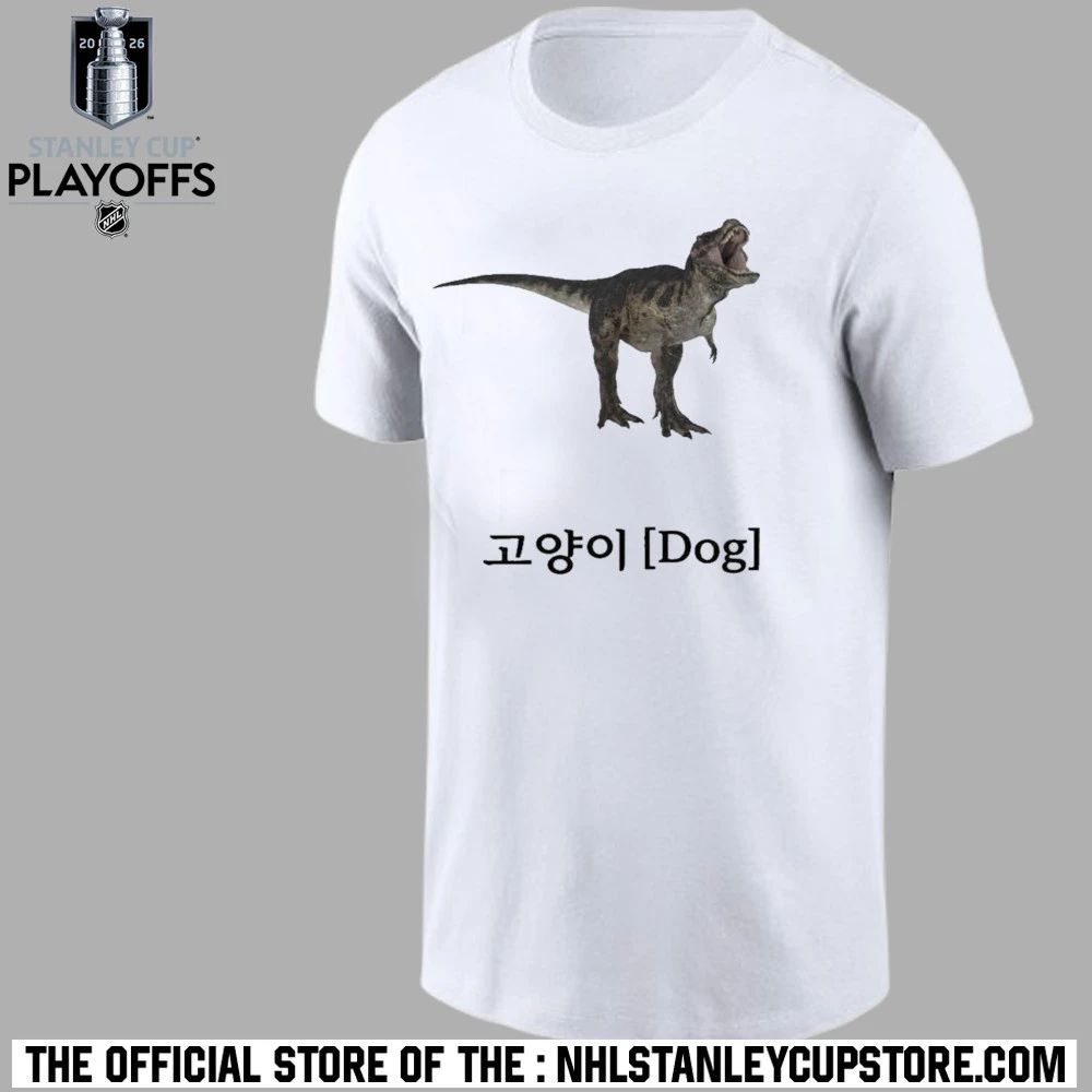 Dinosaur Korean Text Cat Dog Shirt