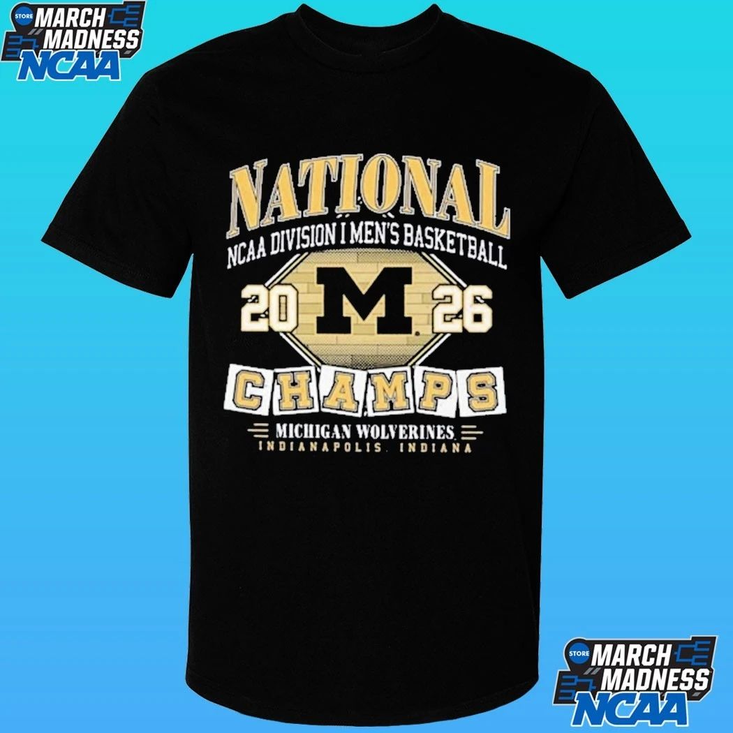 Michigan Wolverines 2026 Men’s Basketball National Champions Hardwood Shirt
