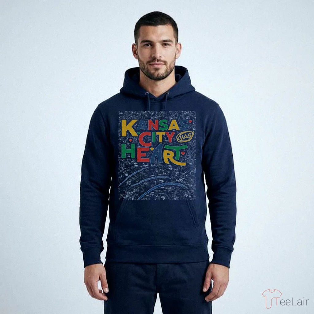 Kansas City Has Heart 2026 Vintage Blue T-Shirt
