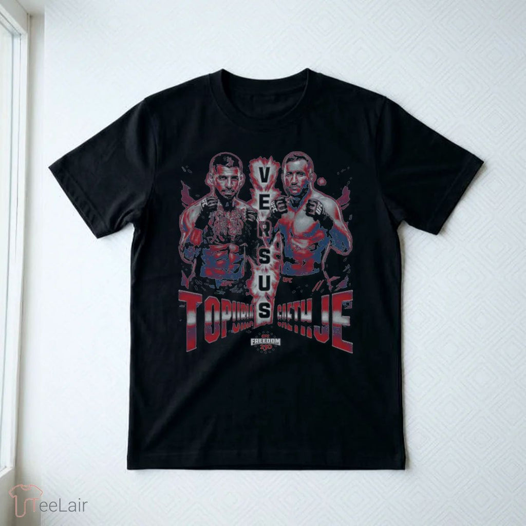 UFC Freedom 250 Ilia Topuria Vs. Justin Gaethje Matchup WHT T-Shirt