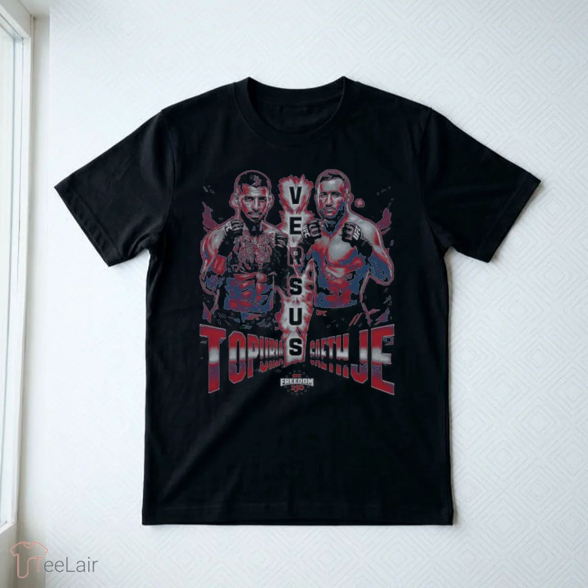 UFC Freedom 250 Ilia Topuria Vs. Justin Gaethje Matchup WHT T-Shirt