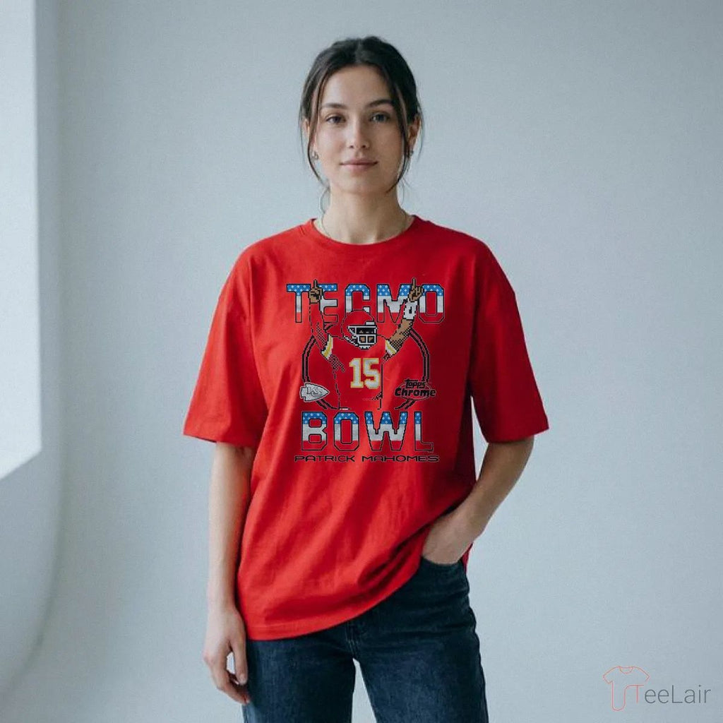 Tecmo Bowl X Topps Chrome Chiefs Patrick Mahomes Shirt
