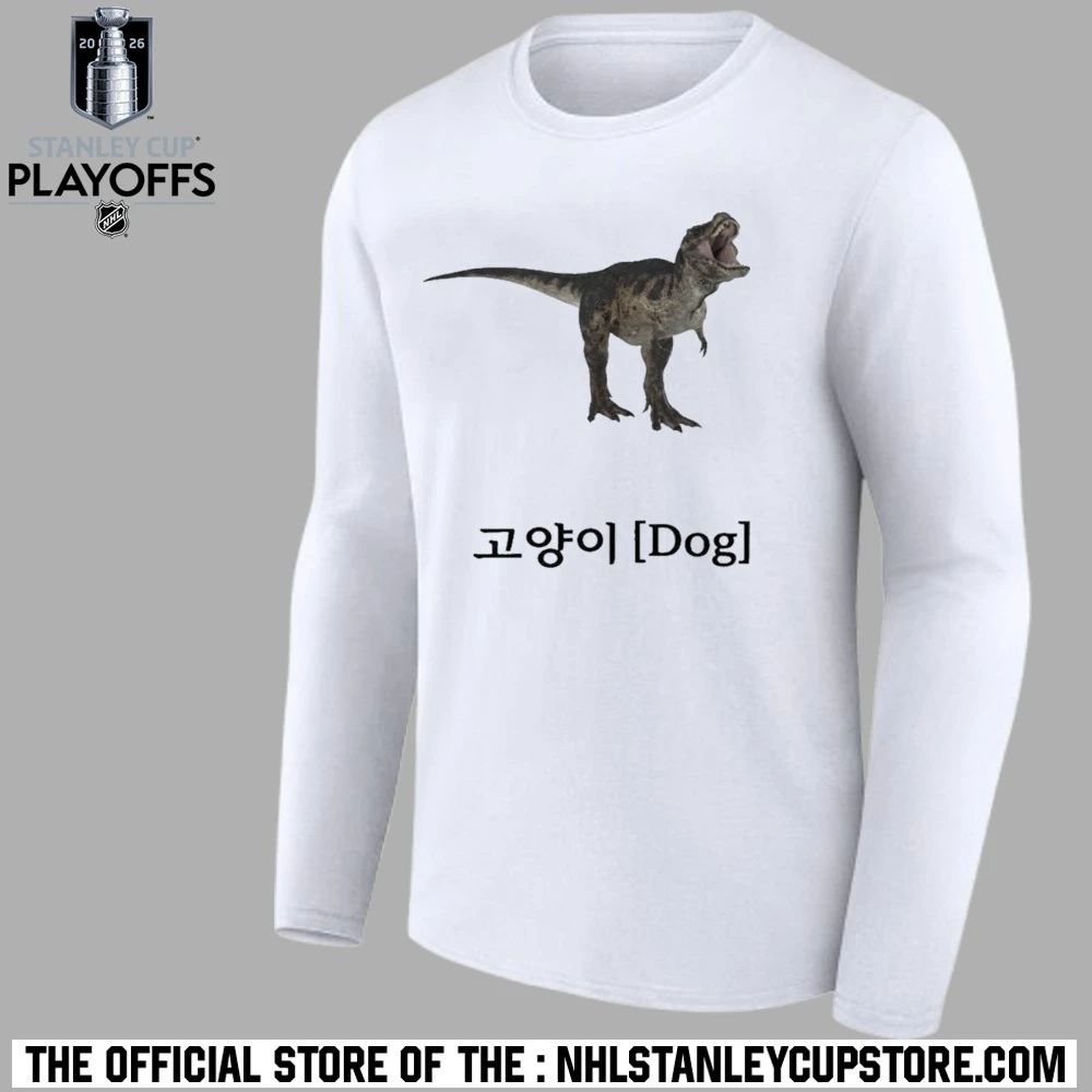 Dinosaur Korean Text Cat Dog Shirt