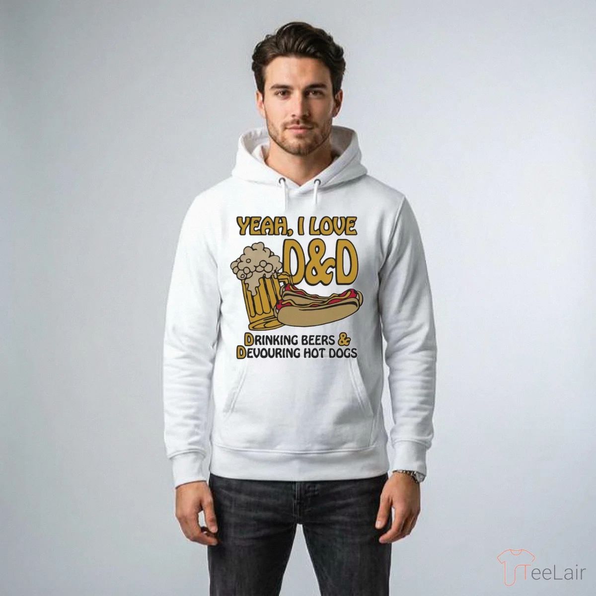 Yeah, I Love D&D, Drinking Beers & Devouring Hot Dogs Shirt