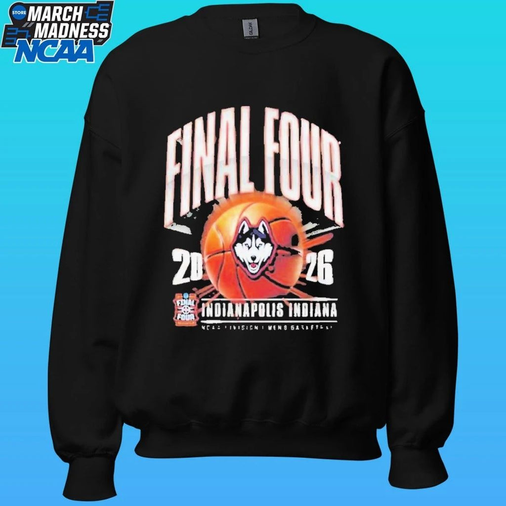 Uconn Huskies Men’s Basketball 2026 Ncaa D1 Tournament Final Four Indiana Shirt