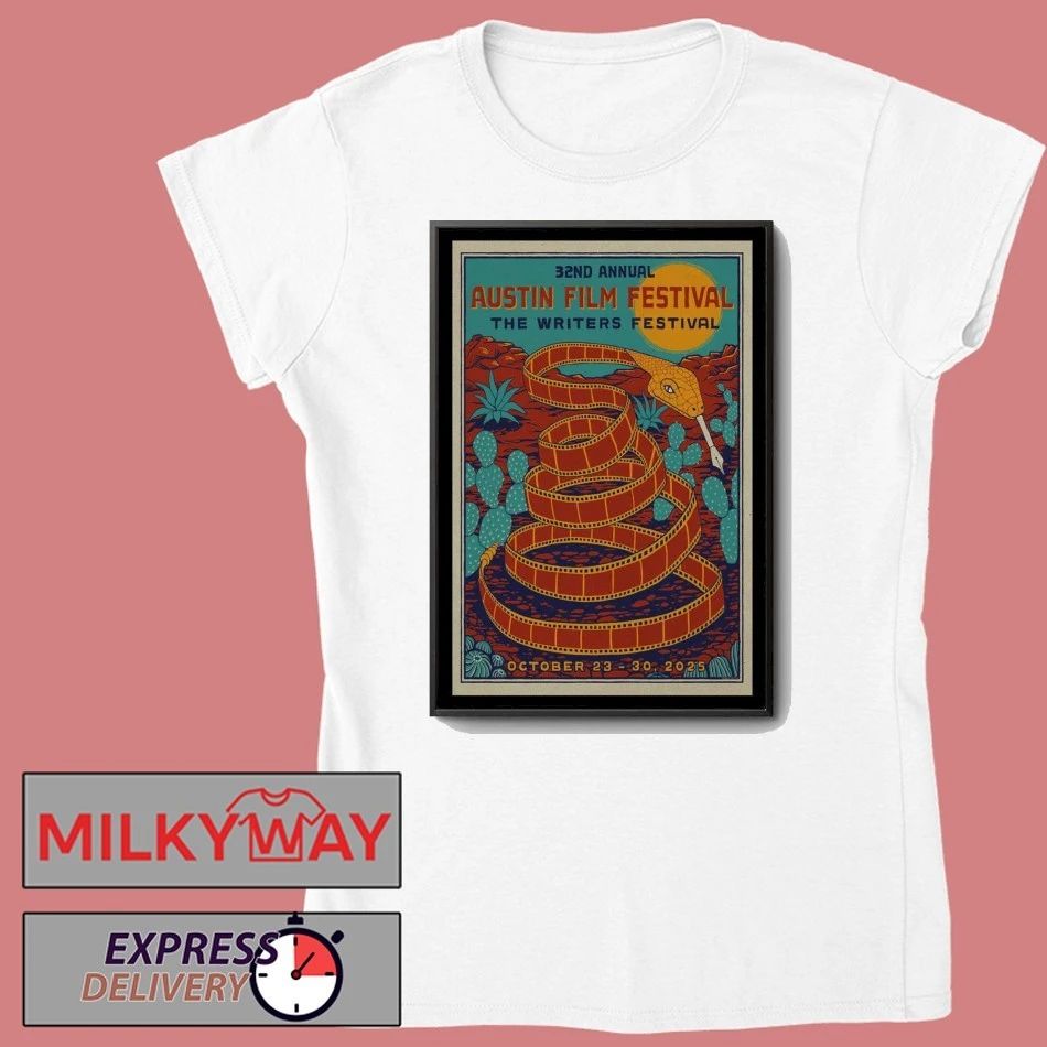 32ND Annual Austin Film Festival The Writers Festival October 23-30, 2025 Poster shirt