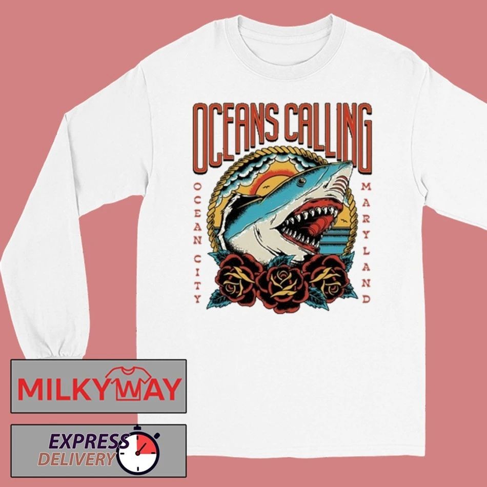 Oceans Calling Festival 2025 Ocean City MD Shark Lineup shirt