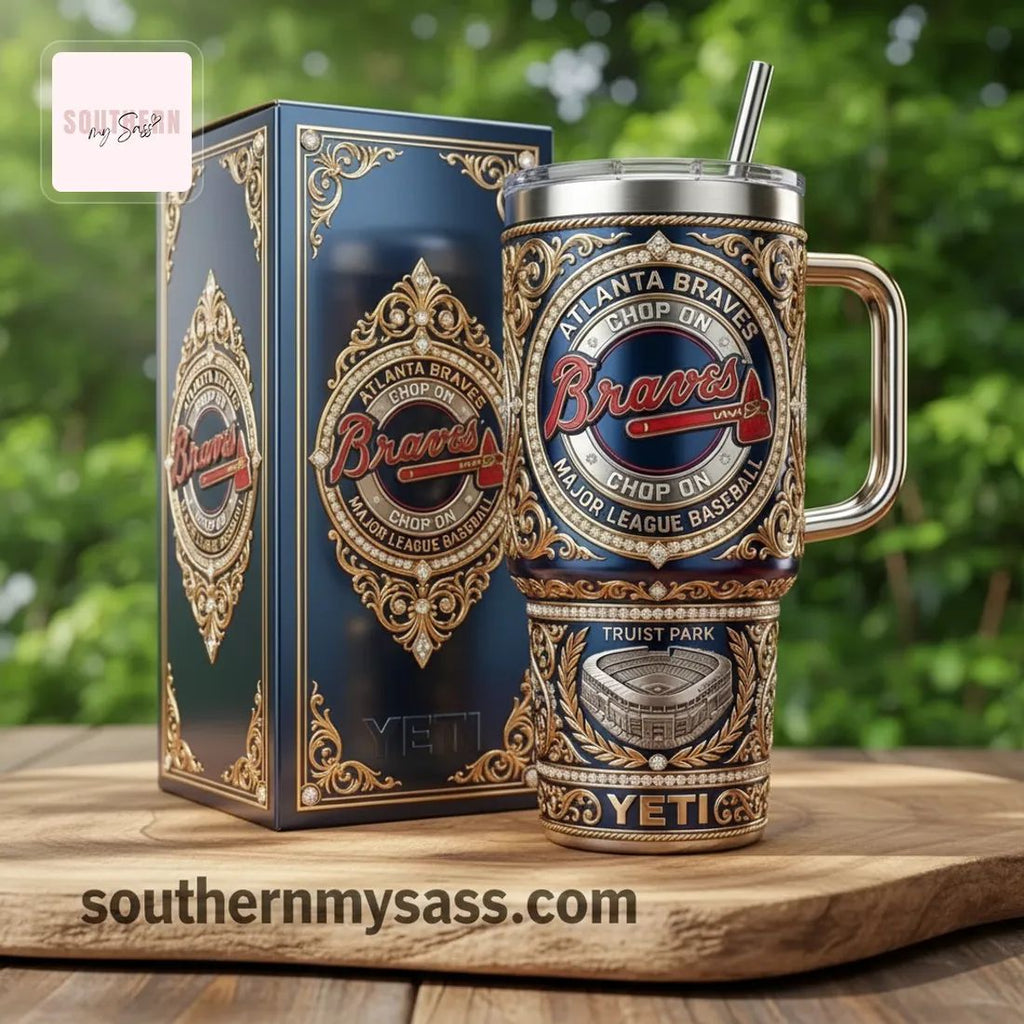 Atlanta Braves Truist Park Luxury 40oz YETI Tumbler with Lid and Handle