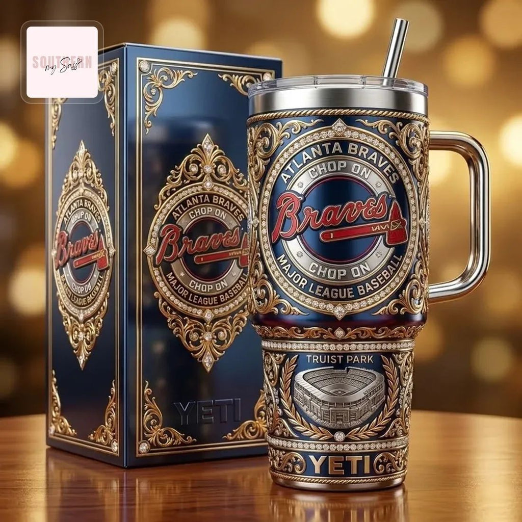 Atlanta Braves Truist Park Luxury 40oz YETI Tumbler with Lid and Handle