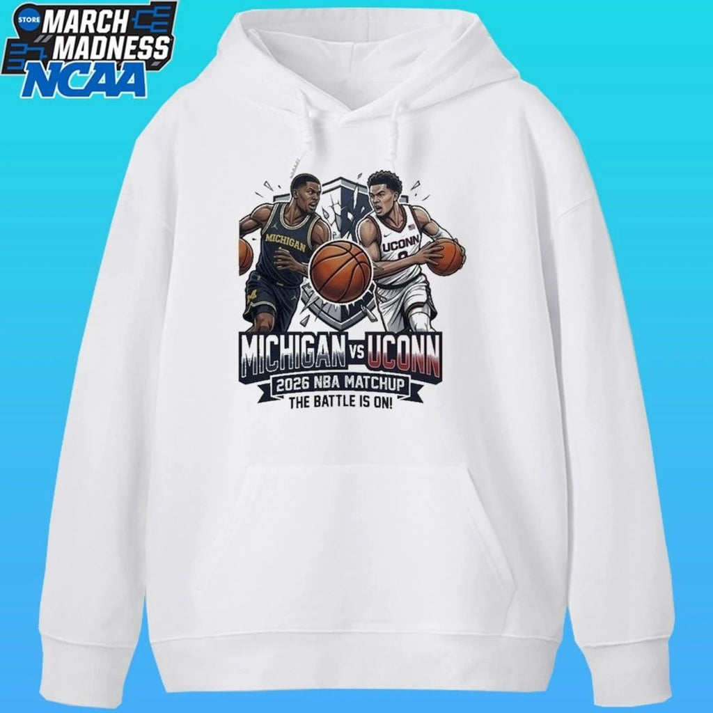 Michigan Vs Uconn 2026 NBA Matchup The Battle Is On Shirt
