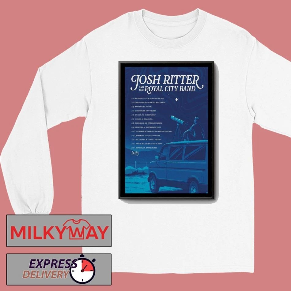 Josh Ritter And The Royal City Band Fall Tour 2025 Poster shirt