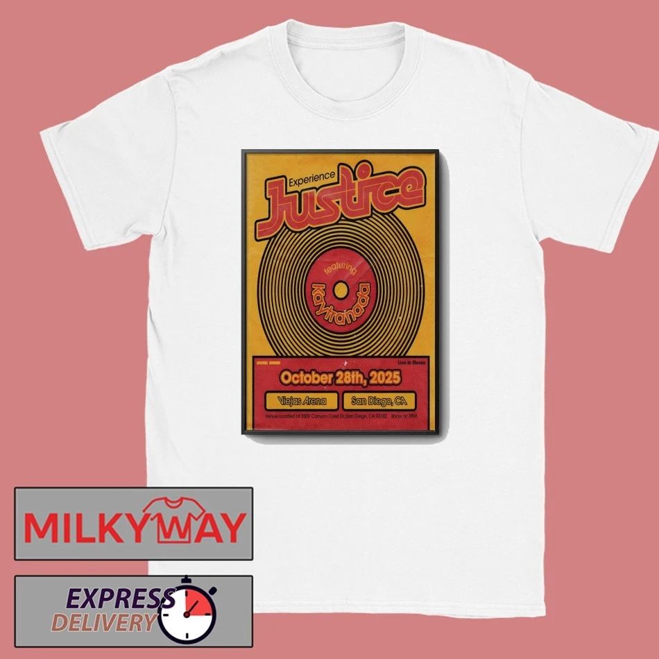 Justice Oct 28 2025 Viejas Arena Show Poster shirt