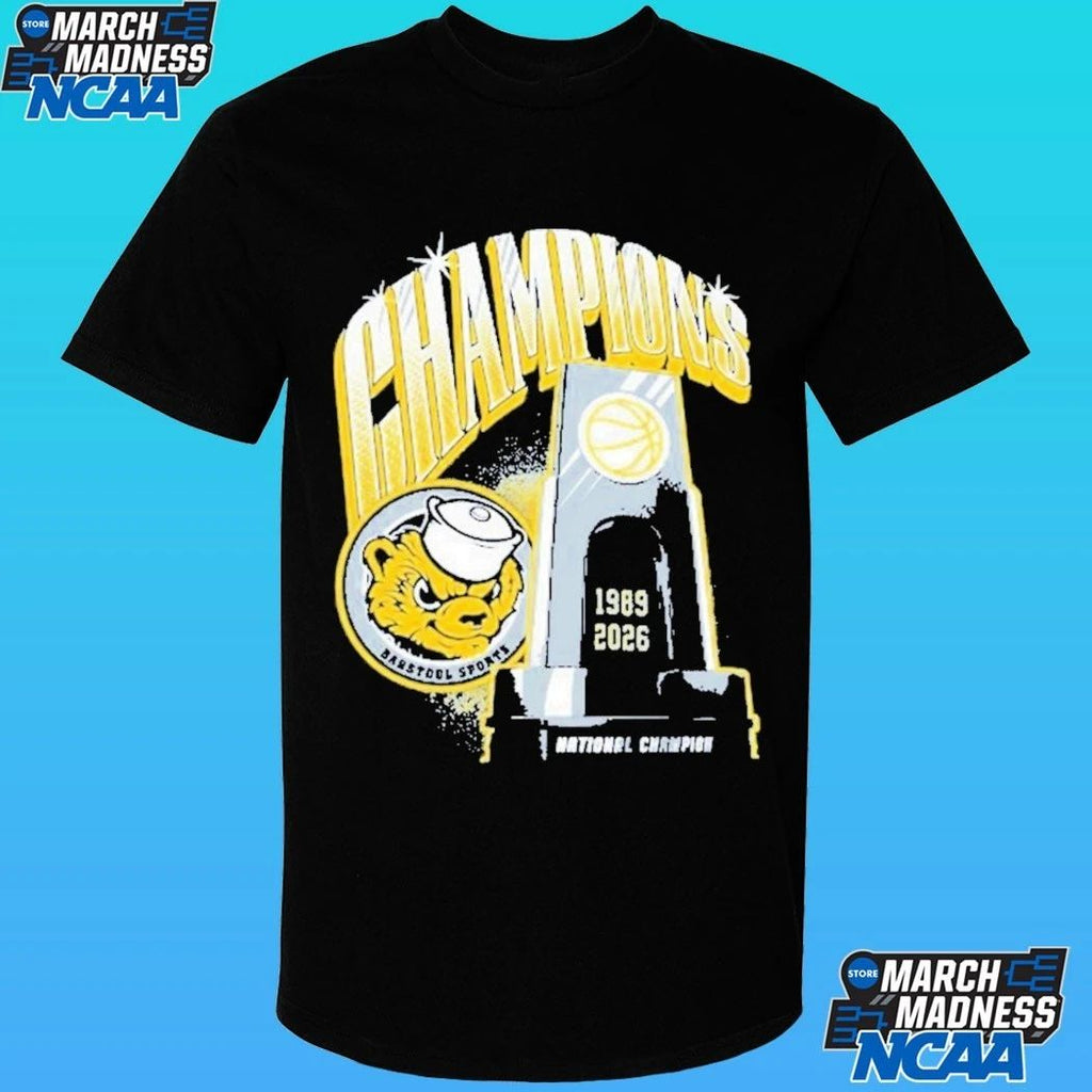 Michigan Wolverines Champions Basketball National Champions Trophy 1989 2026 Shirt