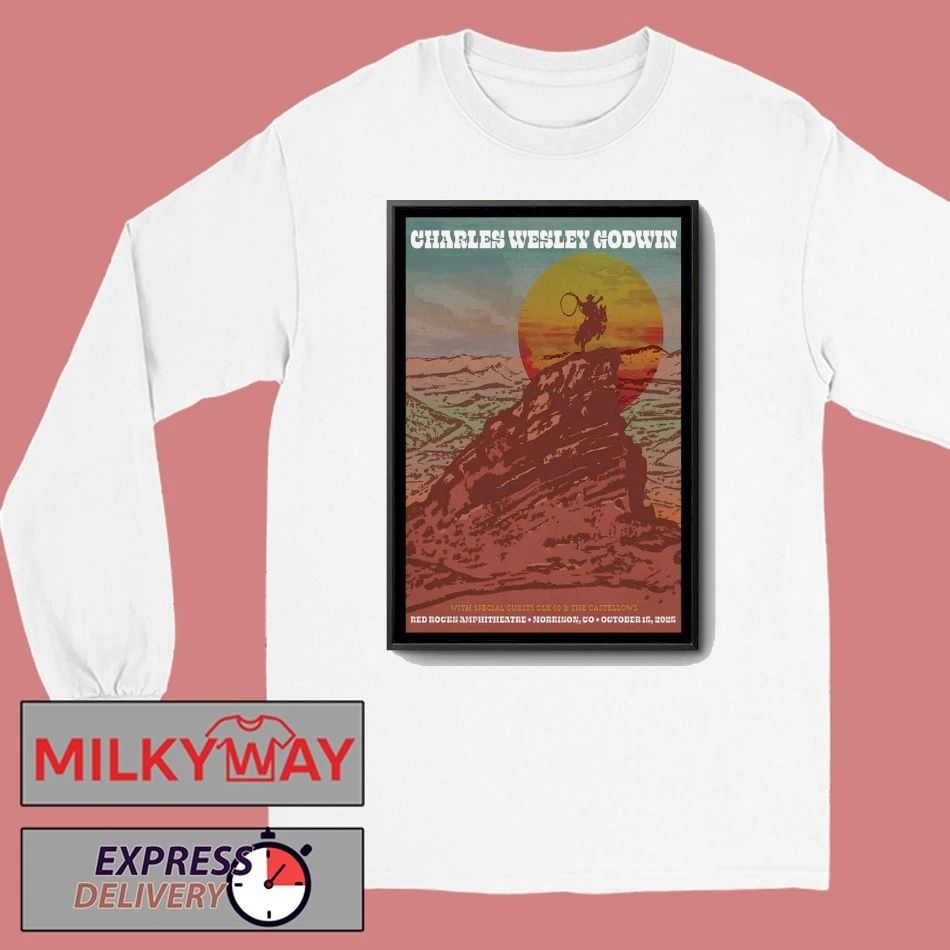 Charles Wesley Godwin Oct 15 2025 The Red Rocks Amphitheatre in Morrison, CO Oct 15, 2025 Event PosterCharles Wesley Godwi shirt