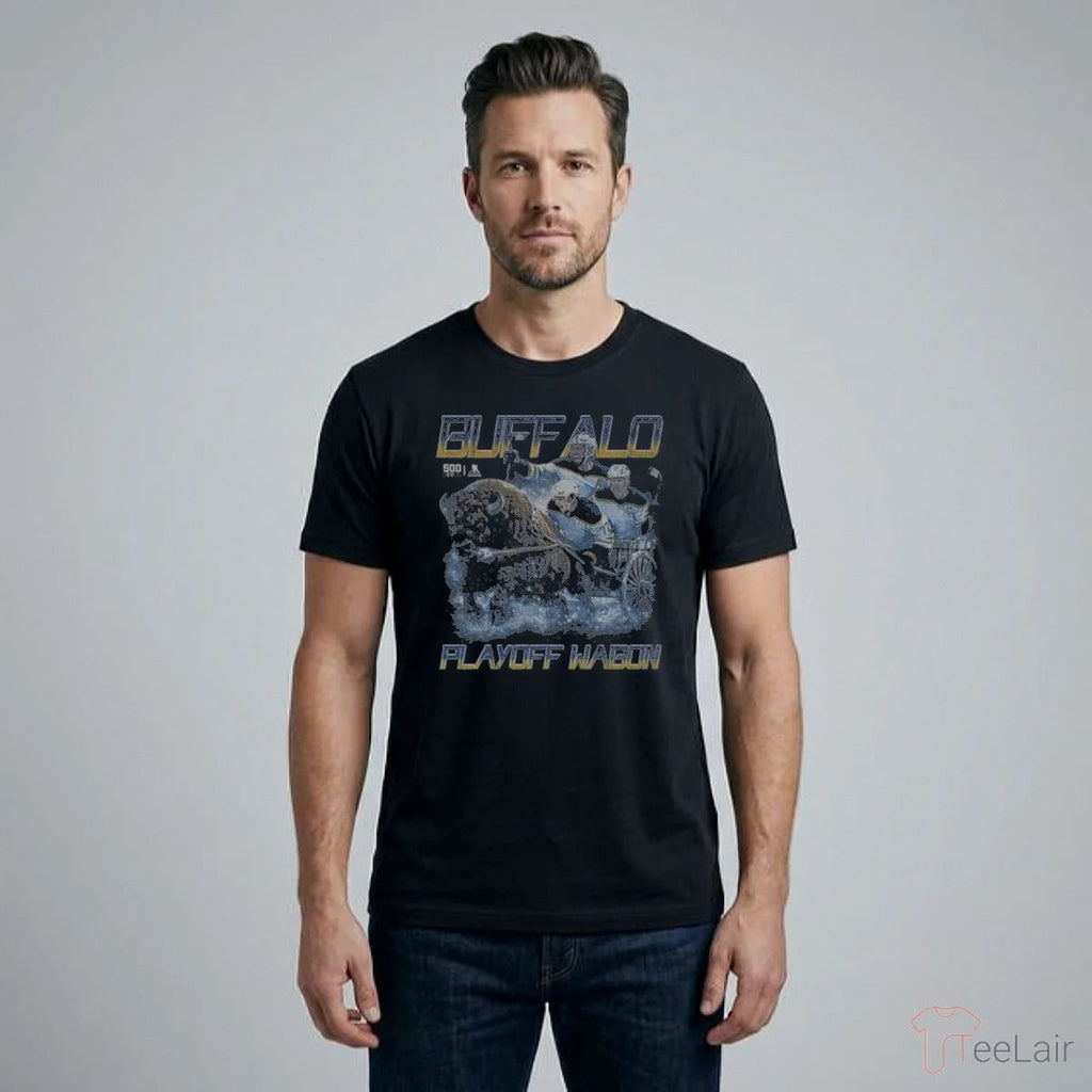 Buffalo Hockey 2026 Playoff Wagon WHT T-Shirt