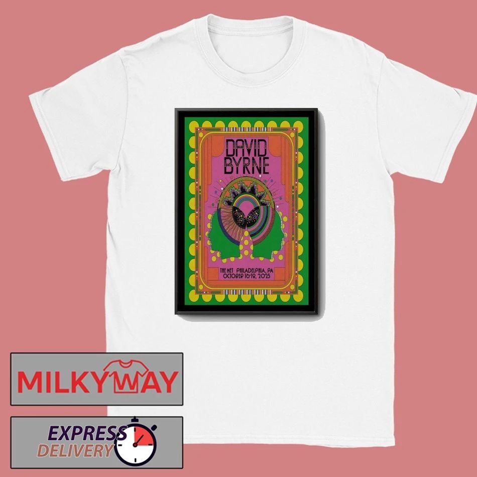 David Byrne Concert Philadelphia, PA 10 17 2025 Poster shirt