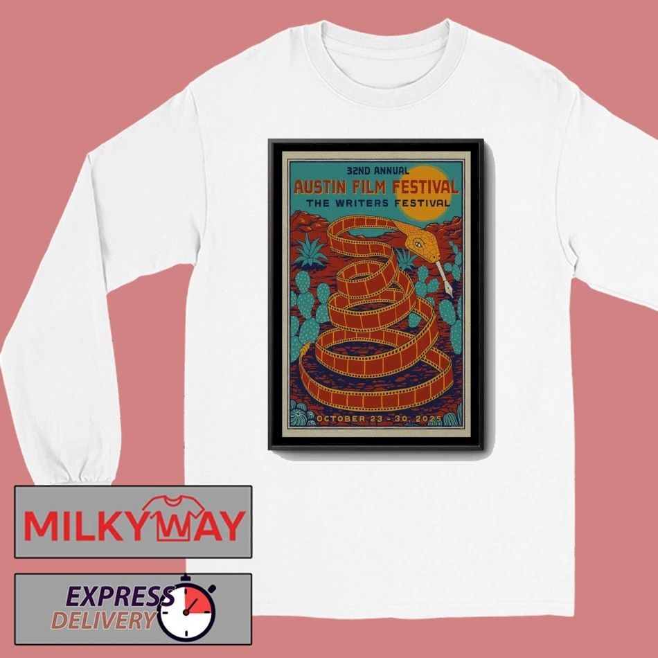 32ND Annual Austin Film Festival The Writers Festival October 23-30, 2025 Poster shirt