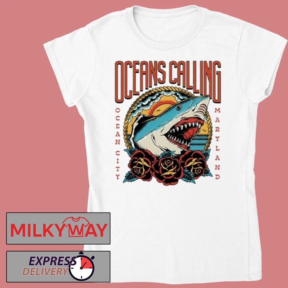 Oceans Calling Festival 2025 Ocean City MD Shark Lineup shirt