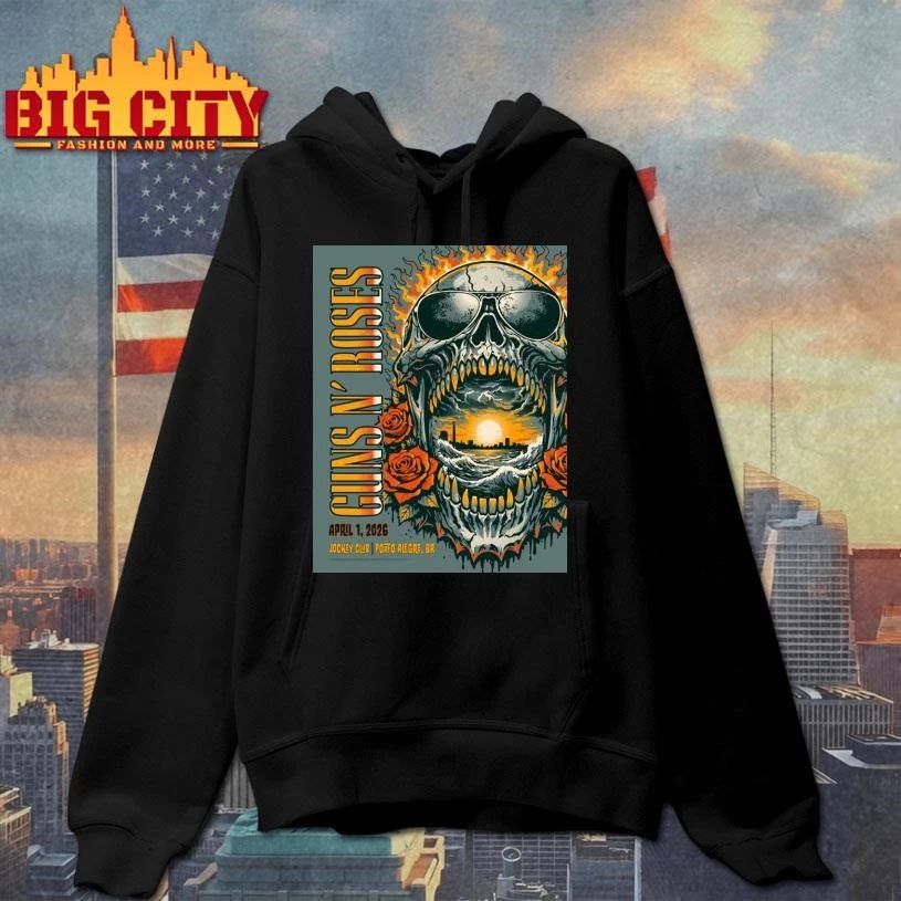 Guns N Roses 2026 Event Poster At Jockey Club On April 1 2026 Porto Alegre Brazil Poster Shirt