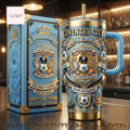 Coventry City Sky Blues 40oz Luxury Gold & Blue Insulated Tumbler With Handle