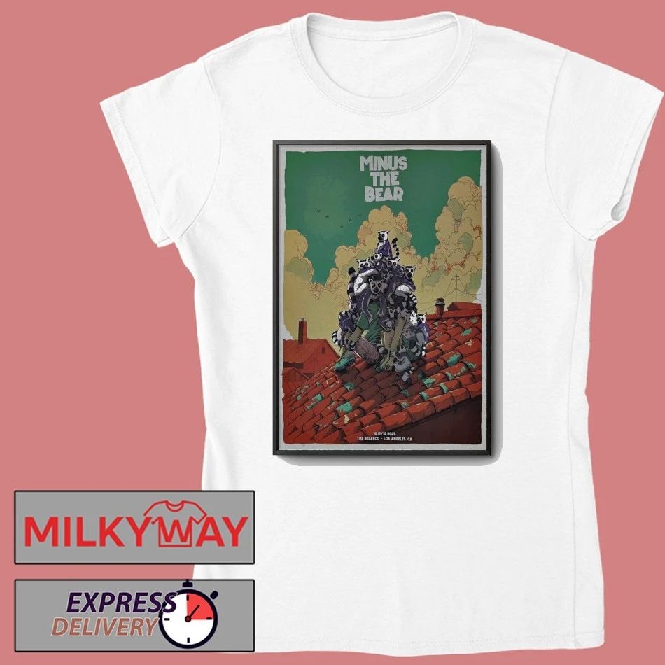 Minus The Bear 10.11-10.12 2025 Los Angeles CA Poster shirt