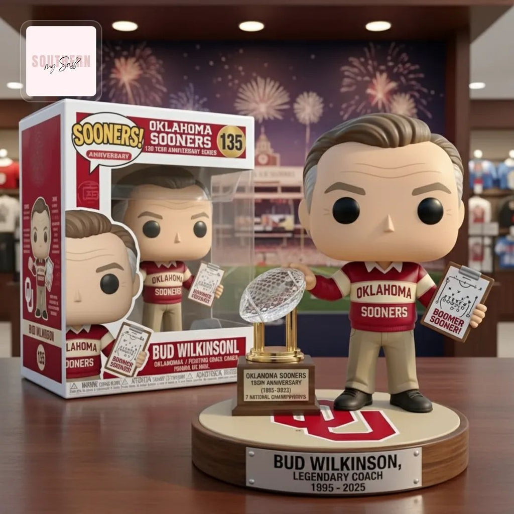 Oklahoma Sooners Bud Wilkinson 130th Anniversary Legendary Coach Pop Figure Doll