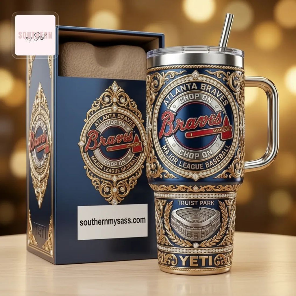 Atlanta Braves Truist Park Luxury 40oz YETI Tumbler with Lid and Handle