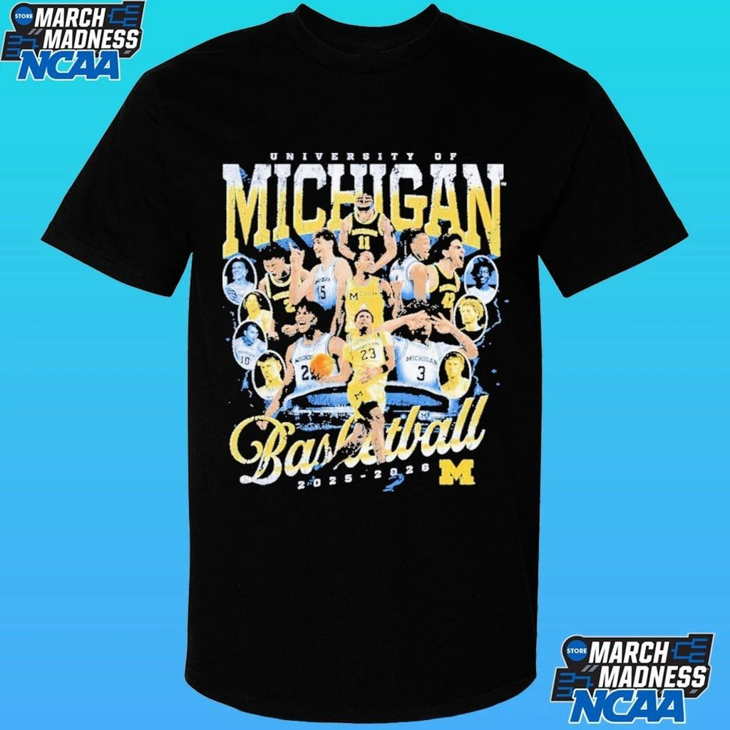 University Of Michigan Wolverines Men’s Basketball Team 2025-2026 Shirt